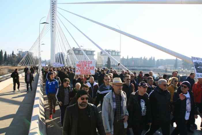 В Черногории прошел марш в поддержку активиста – политического заключенного