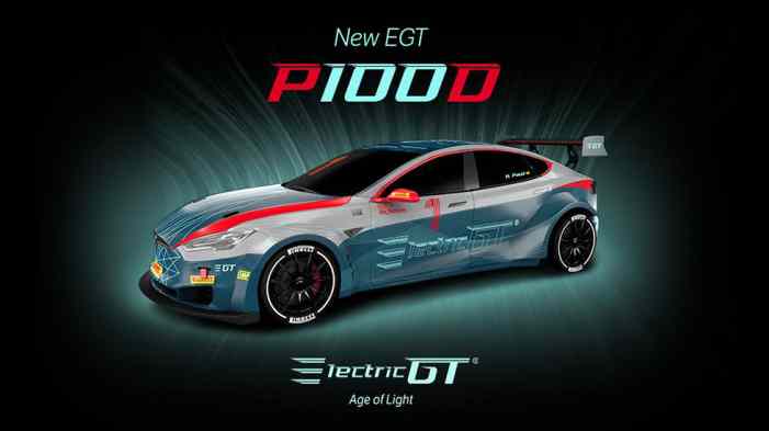 Tesla Model S P100D подготовили для гонок Electric GT (EGT)
