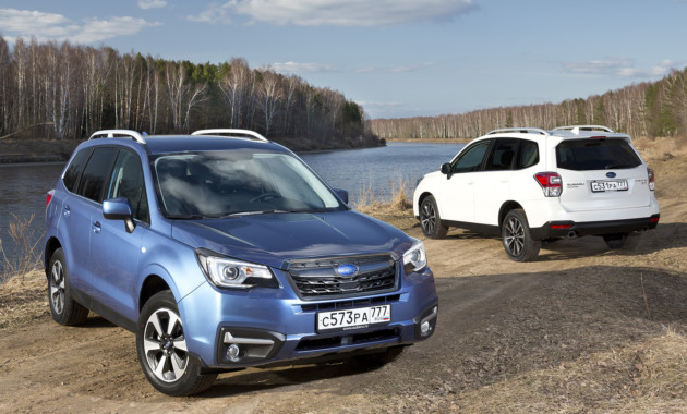 Модельный ряд Subaru в России в 2017 году