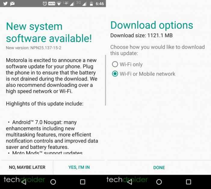 Moto Z Play начал обновляться до Android 7.0 Nougat