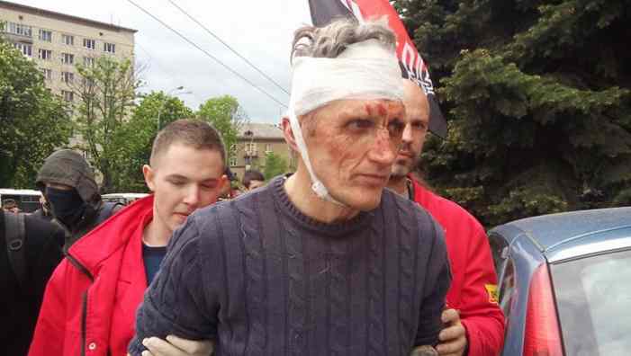 В Киеве жестко избили нацистов, пытавшихся сорвать акцию «Бессмертный полк» 