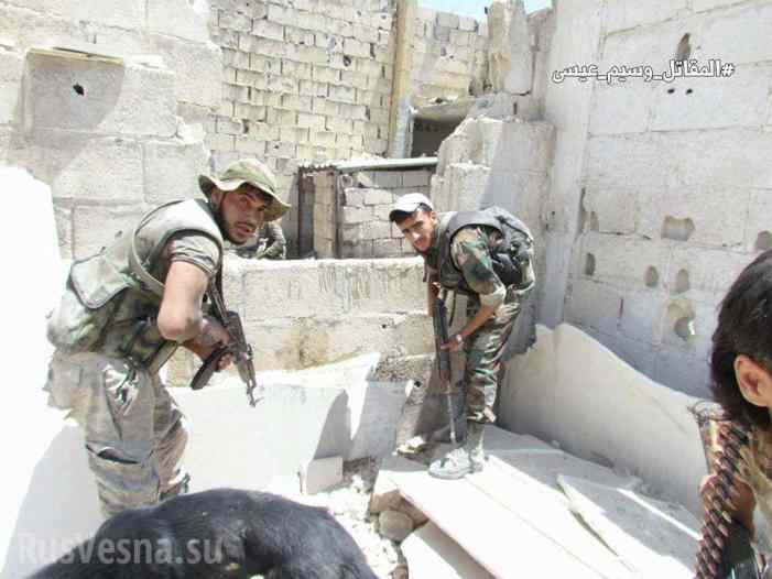 Городские бои: Спецназ САА с собаками выискивает норы боевиков и отвоевывает кварталы под Дамаском (ФОТО)