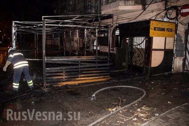 Пиццерия карателей «Pizza Veterano» сгорела в Днепропетровске (ФОТО, ВИДЕО)