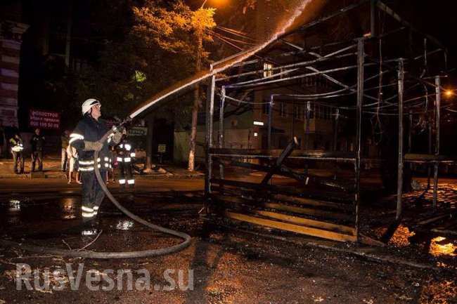 Пиццерия карателей «Pizza Veterano» сгорела в Днепропетровске (ФОТО, ВИДЕО)