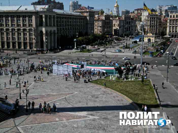 «Сначала Крым, потом Чечня!» — меджлисовцы митинговали на Майдане со сторонниками Ичкерии 