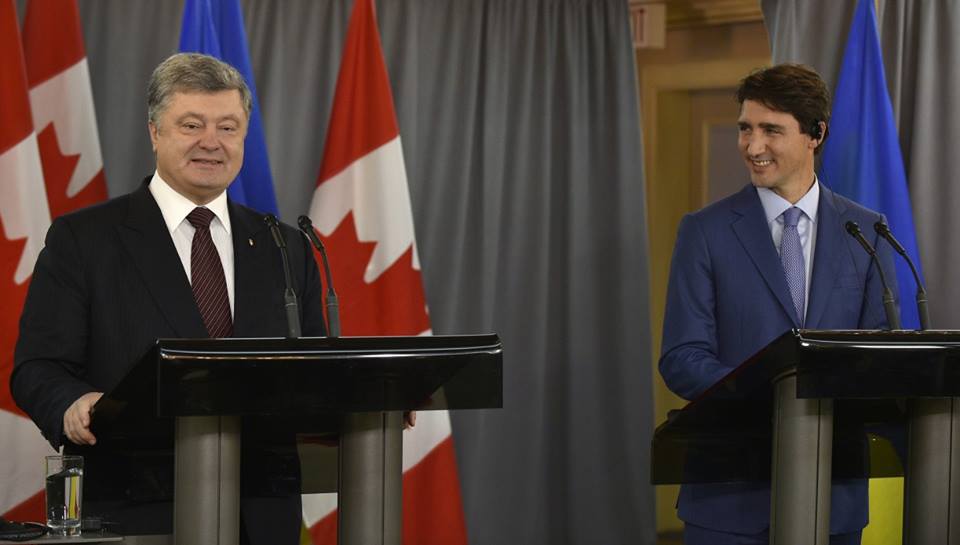 Премьер Канады пообещал Порошенко вечную поддержку Киеву в борьбе с Россией 